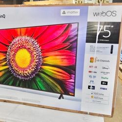 75 TV LG smart 4K HDTV $55 down on financing free delivery six months warranty