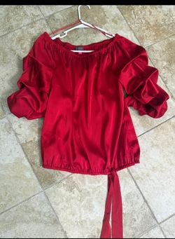 Red Satin Top