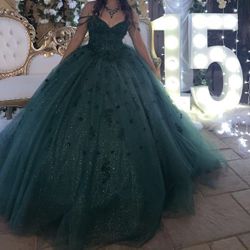 Emerald Quinceañera Dress