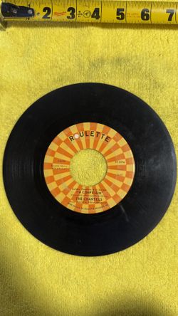 This item is a vintage 45 RPM vinyl record single of "I Love You So" by The Chantels, released on the Roulette Records label.
