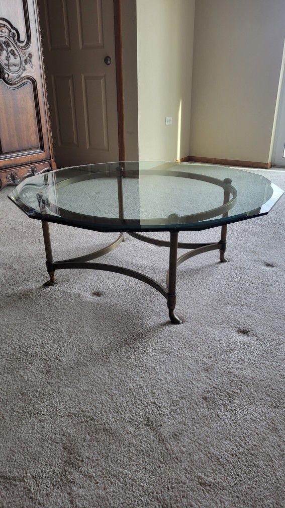 Glass Coffee Table And End Table Living Room Set