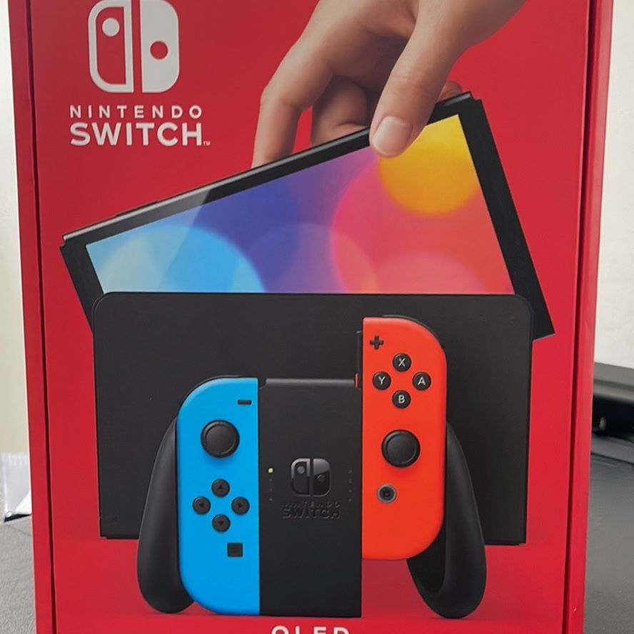 **Brand New*** Nintendo Switch - OLED Model Neon Blue/Neon Red set 