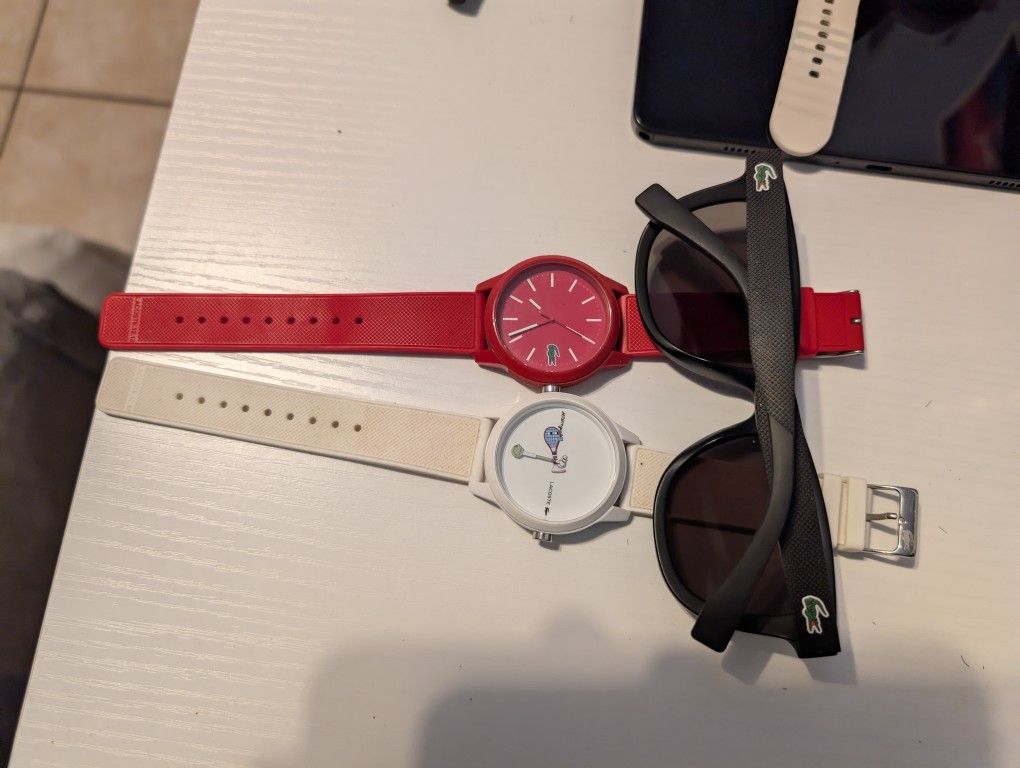 2 Watches And Sunglasses Lacoste