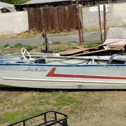 Vintage Loan star Alluimium  fishing Boat