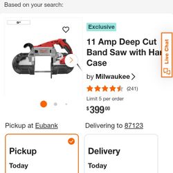 Milwaukee Deep Cut Band Saw..