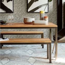 West Elm Mango Wood Table And Bench