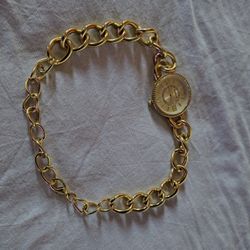Bebe Necklace Watch Gold Color 