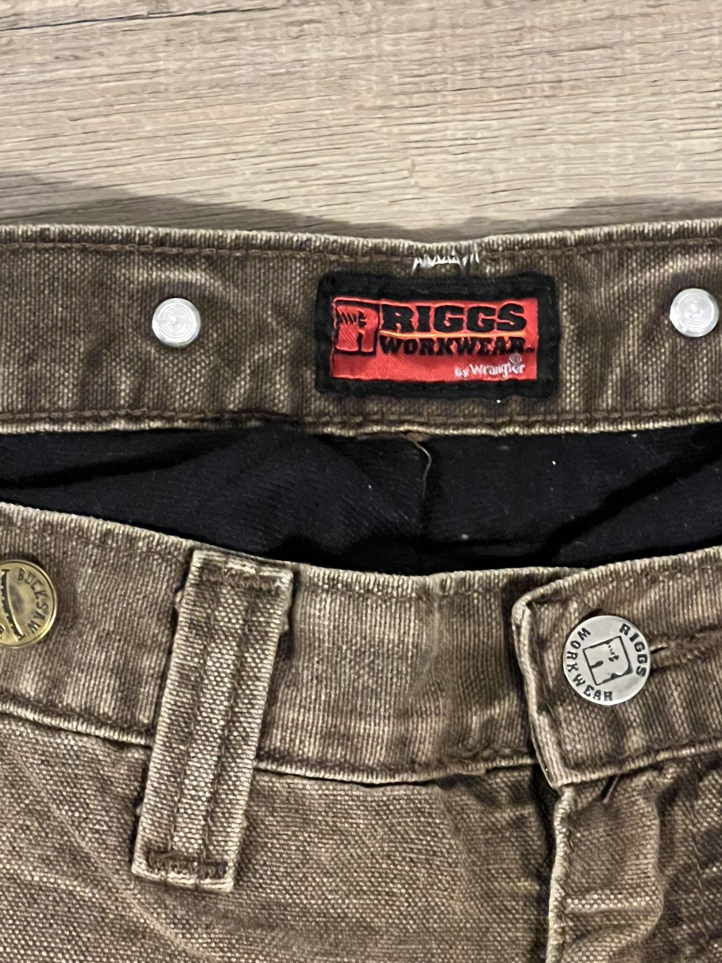 Wrangler Riggs Brown Workwear Fleece Lined Jeans Warm For Winter!