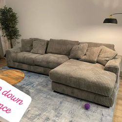 $55 Down Finance TOTAL $1938 Ashley Lindyn Oversized Cloud Comfy Plush Modular Sectional Sofa Couch Ottoman Options Free Delivery 