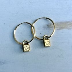 Hoop Earrings 30mm - Stainless Steel and 18k Gold