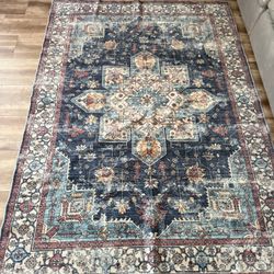 4x6 Low Pile Vintage Style Area Rug