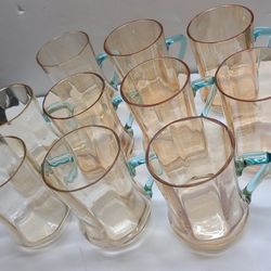 VINTAGE SET OF 10 GLASSES 