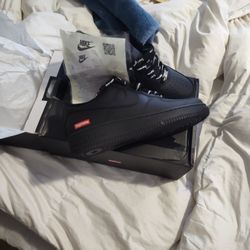 All Black Supreme Air Force Ones