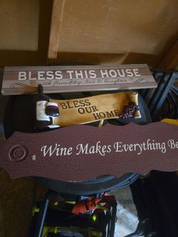 Home Decor Wall Signs Set of 4