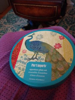 Pier One Imports peacock appetizer plates