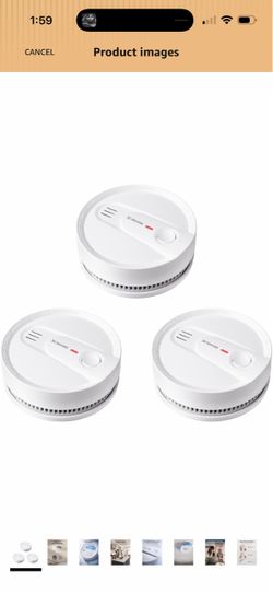 X-Sense Smoke Detector, 10-Year Battery, UL 217 Certified, SD2L0AX, 3-Pack Fewer Cooking Nuisance Alarms, Photoelectric Sensing, One-Button Hush & Sel