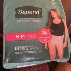 Womens 18 Count Depends Size Médium 