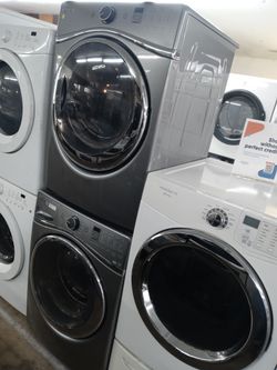 Whirlpool gray stackable front load washer and dryer set - Free delivery