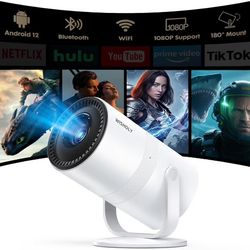 Mini Android Projector w/ WiFi & Bluetooth | 1080P | Rotatable Stand