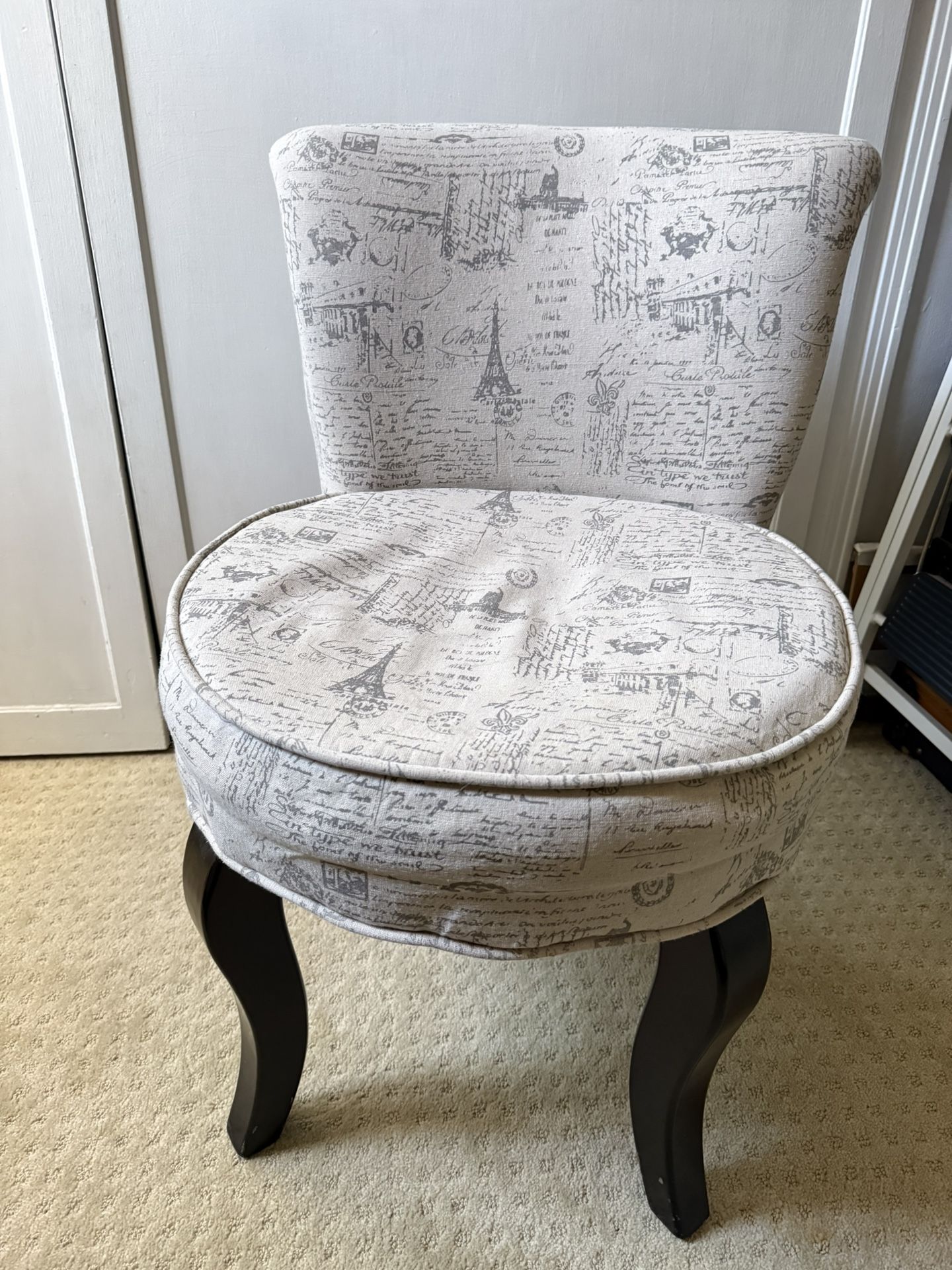 Paris-Themed Accent Chair