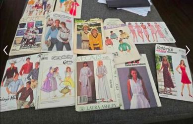 Vintage Sewing Patterns 1980s all opened lot of 50
