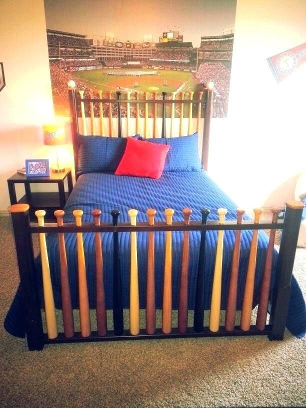Boys full size baseball bedroom set