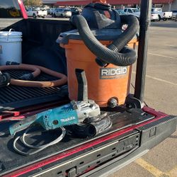 7” Grinder And Rigid vacuum 