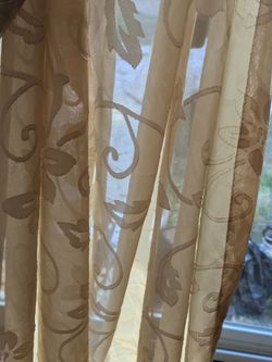 Set of 2 panels ; golden drapery shears