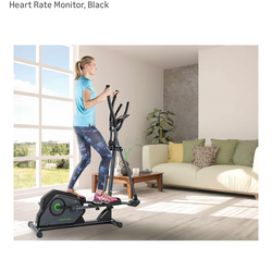 Tunturi C30 Rear Cardio Fit Series Elliptical Crosstrainer with Heart Rate Monitor, Black