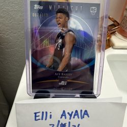 ace bailey 2025 topps midnight #65 67/149