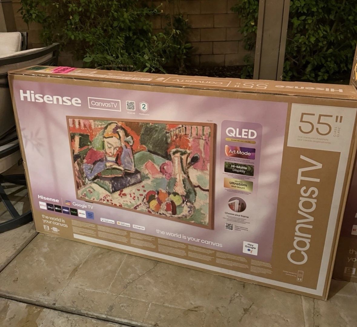 Hisense 55" Class S7N CanvasTV 4K QLED Google Smart TV - BRAND NEW! Art Frame TV