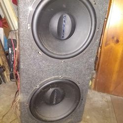 Orion 12" subwoofer box with 2 amplifiers
