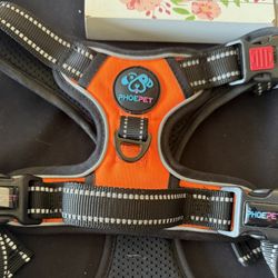 PHOEPET No Pull Dog Harness  M Reflective Front Clip Vest with Handle