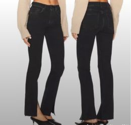 Anine Bing Black Split Hem Jeans Size 27
