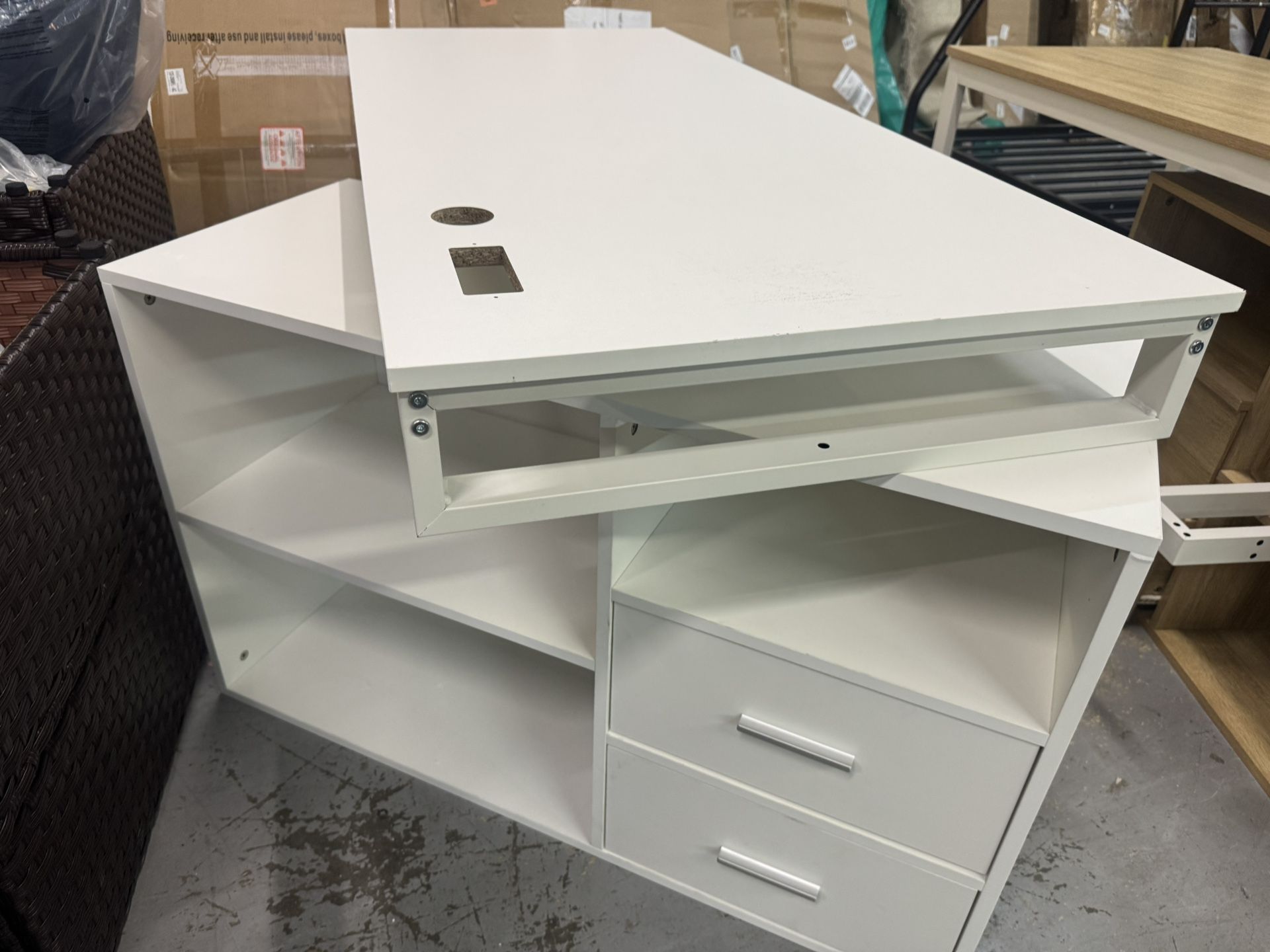 White Modular Desk New 