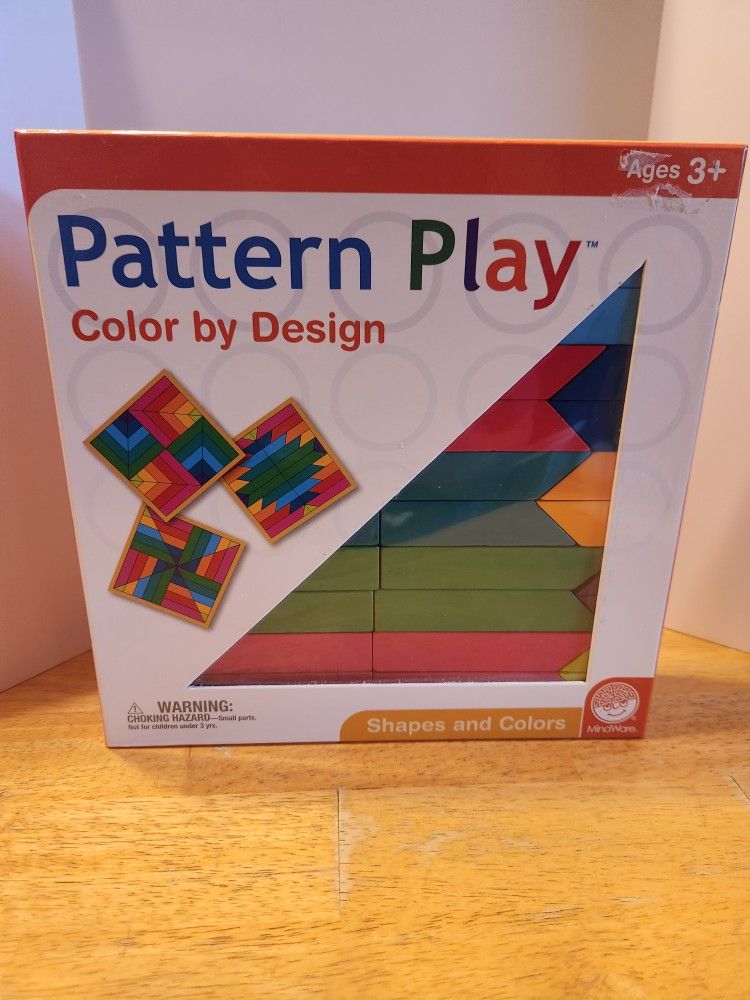 NEW Wood Blocks Pattern Play By Mindware