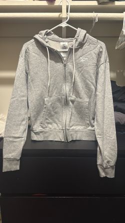 Reebok Front Zip Hoodie Grey XS
