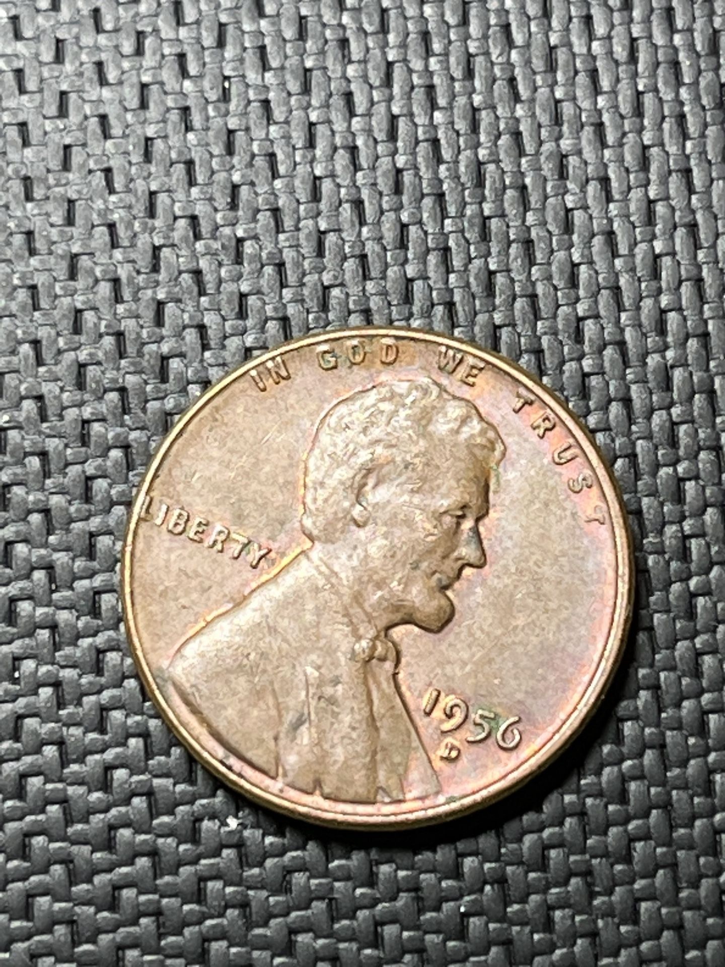 1956 D Lincoln Wheat Cent Penny Coin