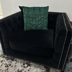 Black Velvet Chair