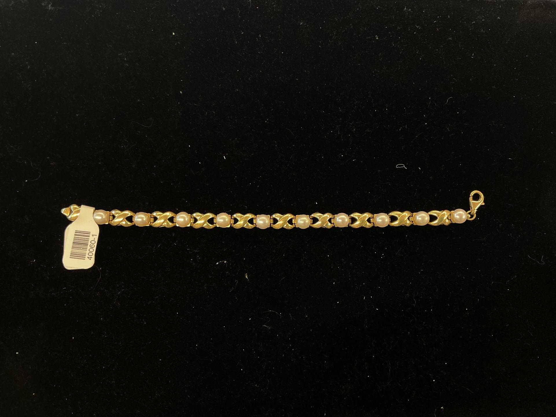 14KT X And Pearl Bracelet 40060-1