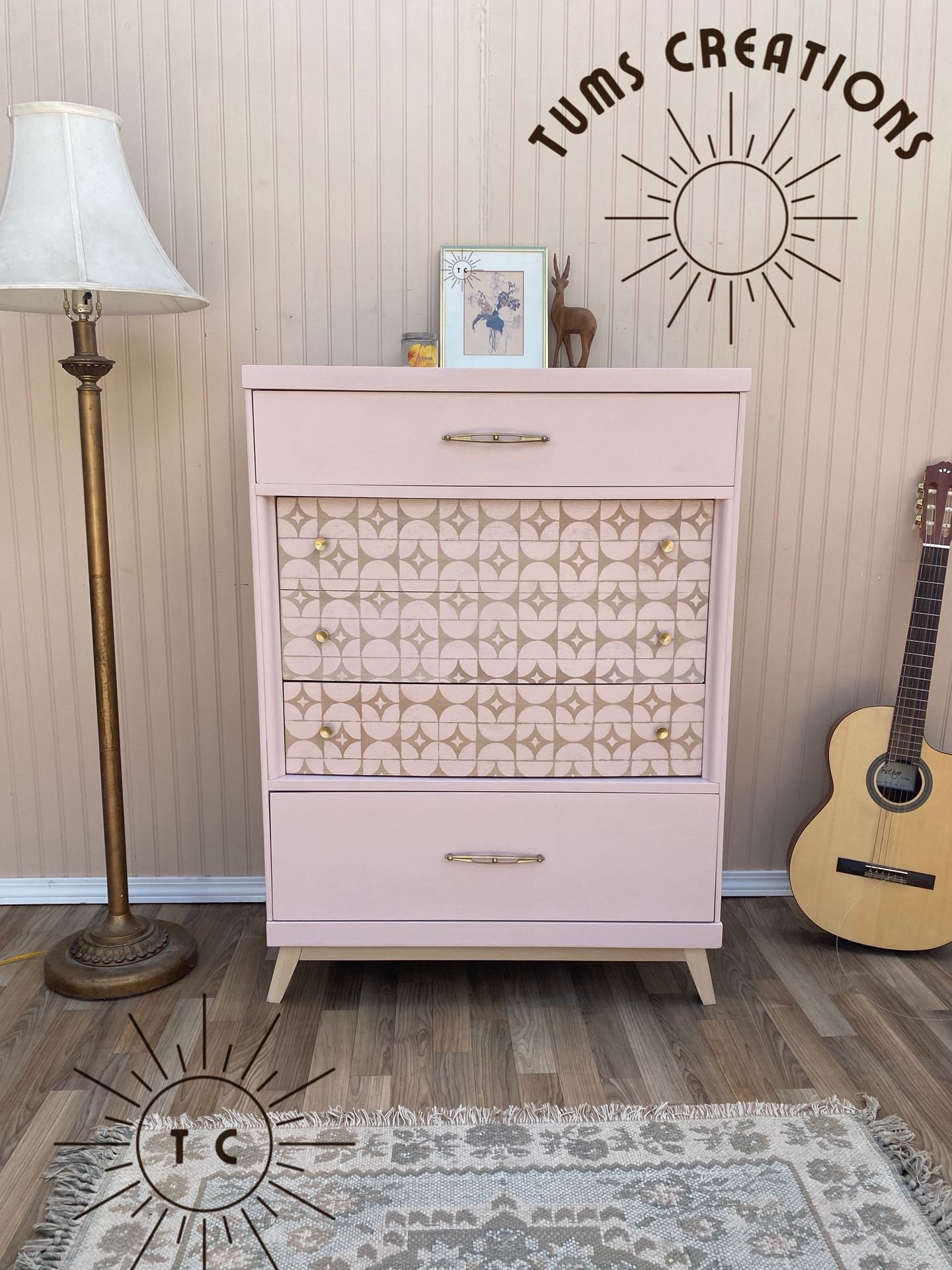 Vintage MCM TallBoy Dresser