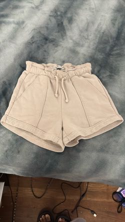 Beige Fleece Shorts