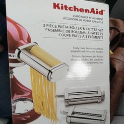 Kitchen Aid Attachments 3 Piece Pasta Roller And Cutting Set