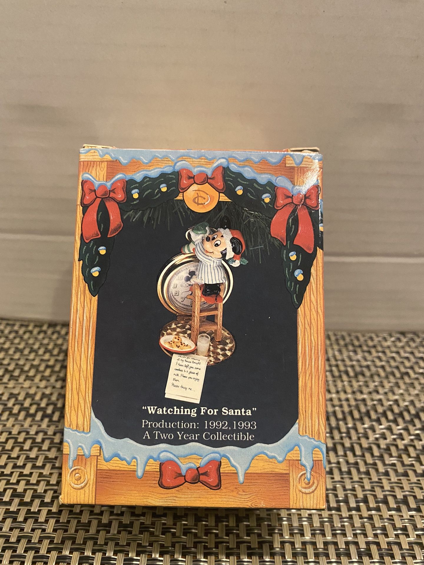 Enesco Treasury of Christmas Ornaments Watching For Santa  Mickey Mouse