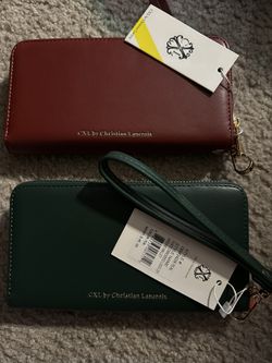 Designer Zip Wristlet Wallet – New With Tags (Red or Green)