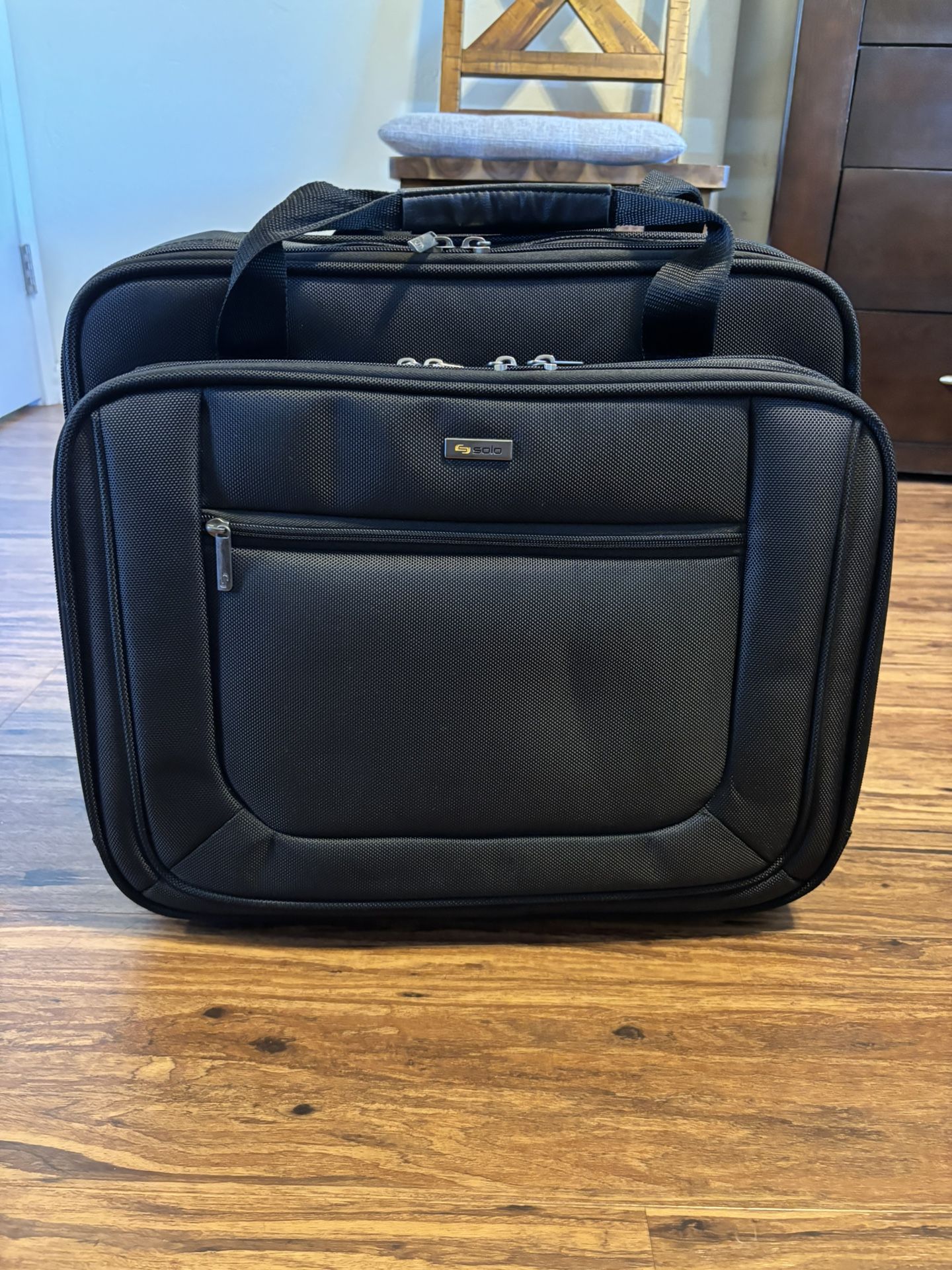 Solo Rolling Laptop Case / Wheeled Briefcase, Black