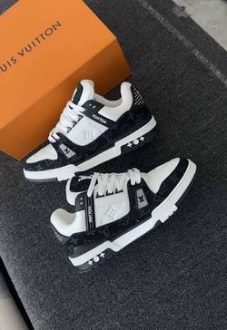 white Louis Vuitton trainers