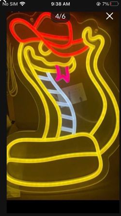 Cowboy Snake Neon Sign for Wall Decor with Adapter Cute Snake Wearing Cowboy Hat Dimmable Western LE