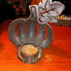 Antique Vintage Candle Holders. 1 Is Brass Other Is Sterling Silver 