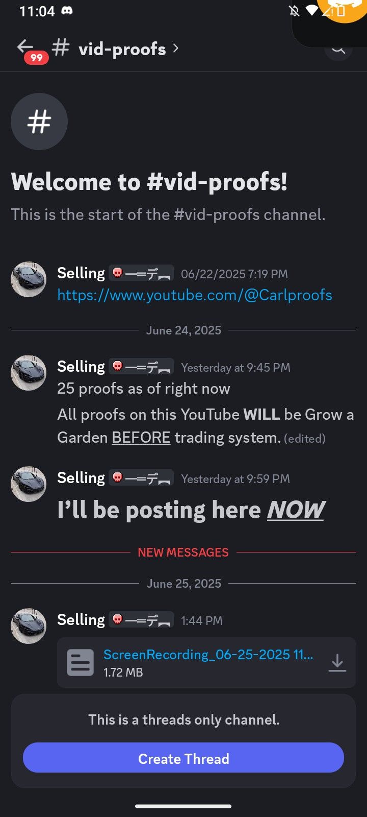 Selling Raccons from Grow A Garden